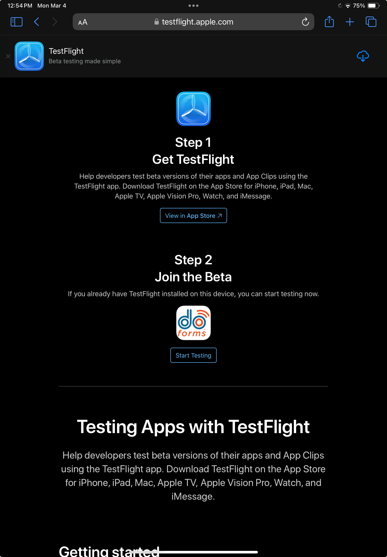 Join the doForms BETA beta - TestFlight - Apple.jpeg