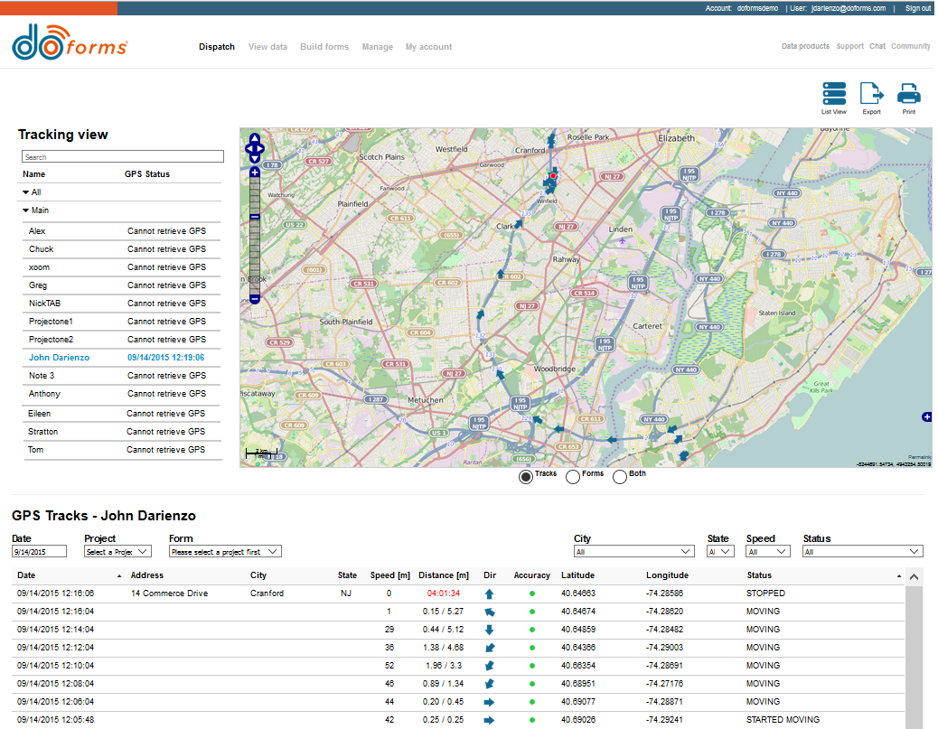 mxd dispatch track